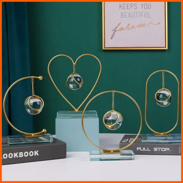 GOLDEN IRON CRYSTAL BALL ORNAMENTS - Image 2